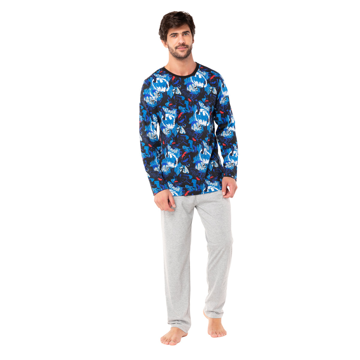 Pijama Largo Hombre Algodón Invierno DC