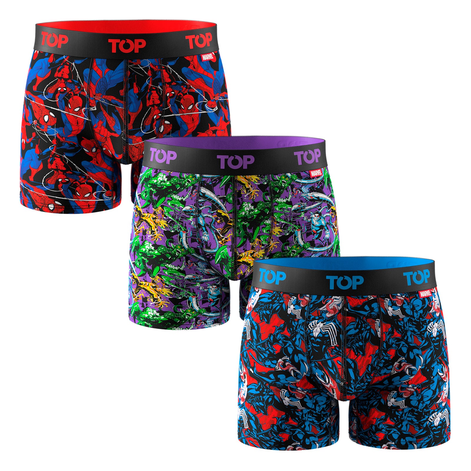 Bóxer Medio Algodón Pack 3 Marvel C18