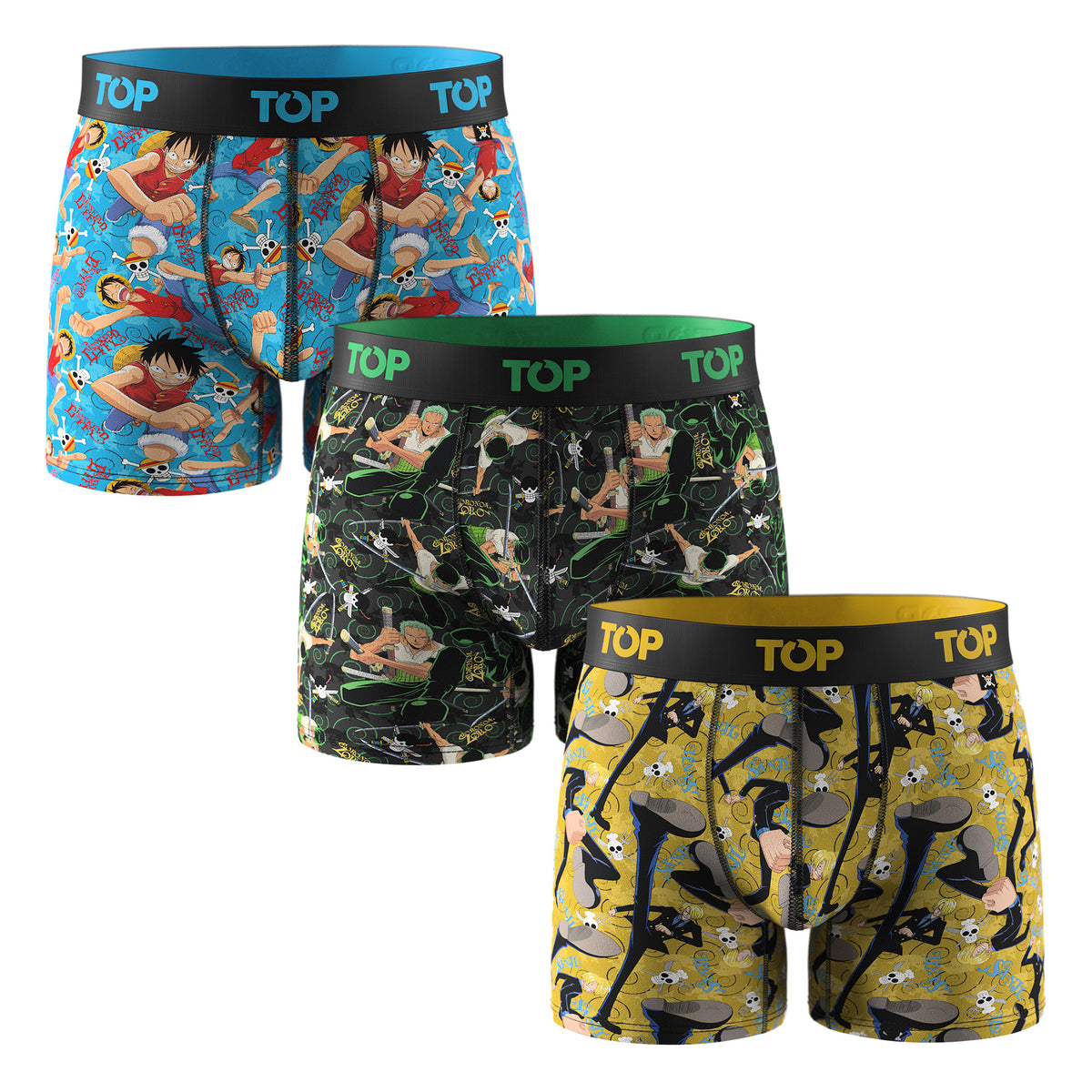 Bóxer Medio Algodón Pack 3 One Piece C1