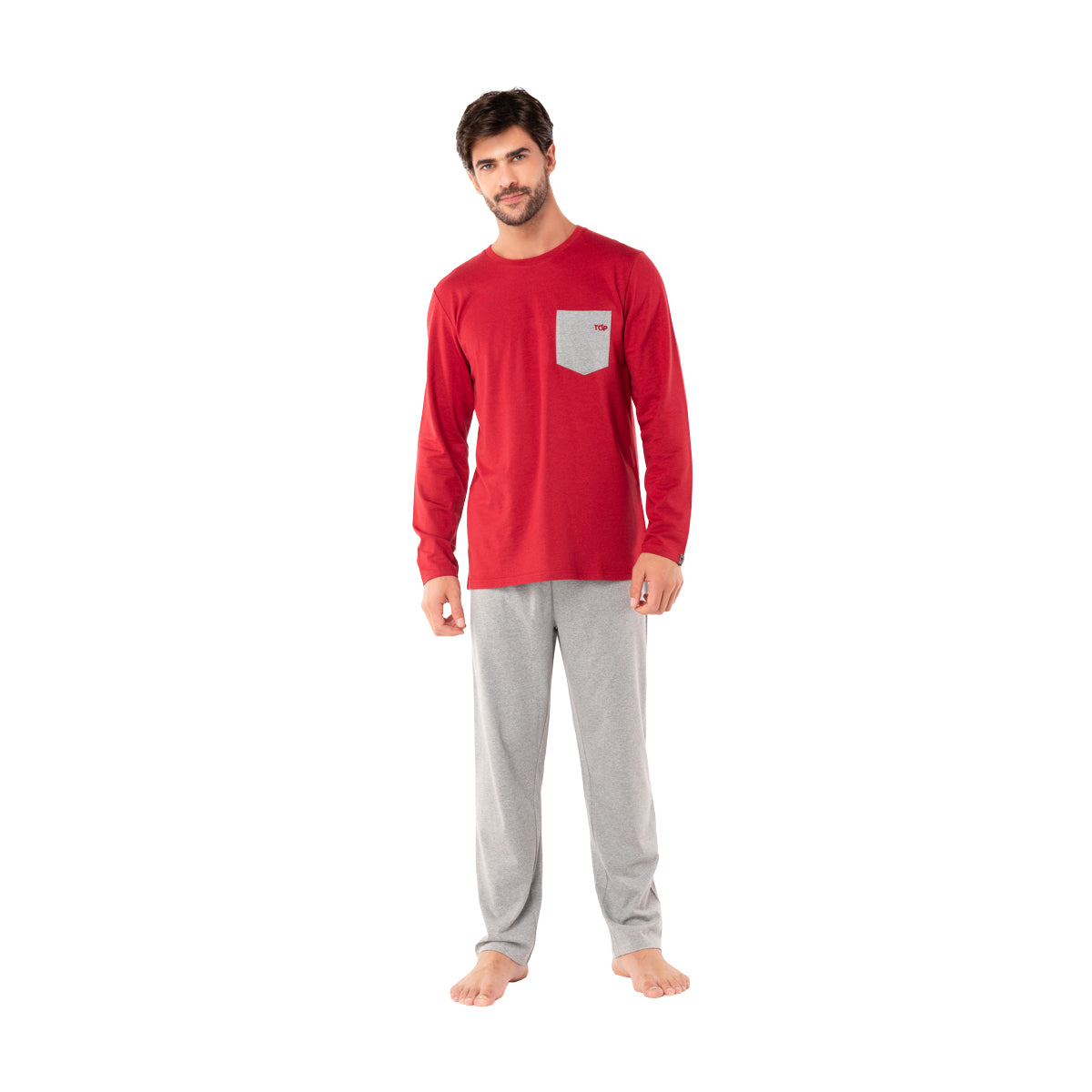 Pijama Largo Hombre Algodón Invierno C4