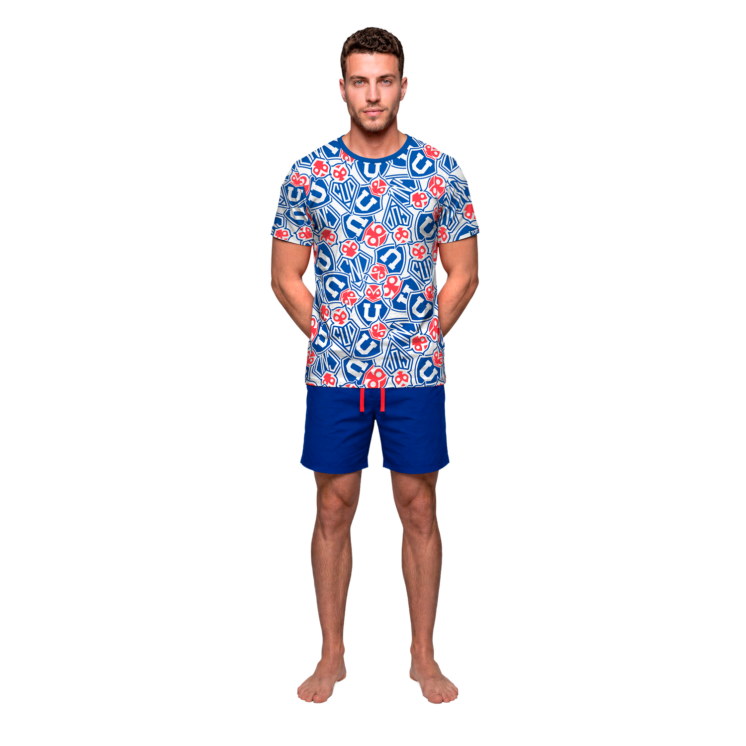 Pijama Hombre Algodón Verano Universidad de Chile C1