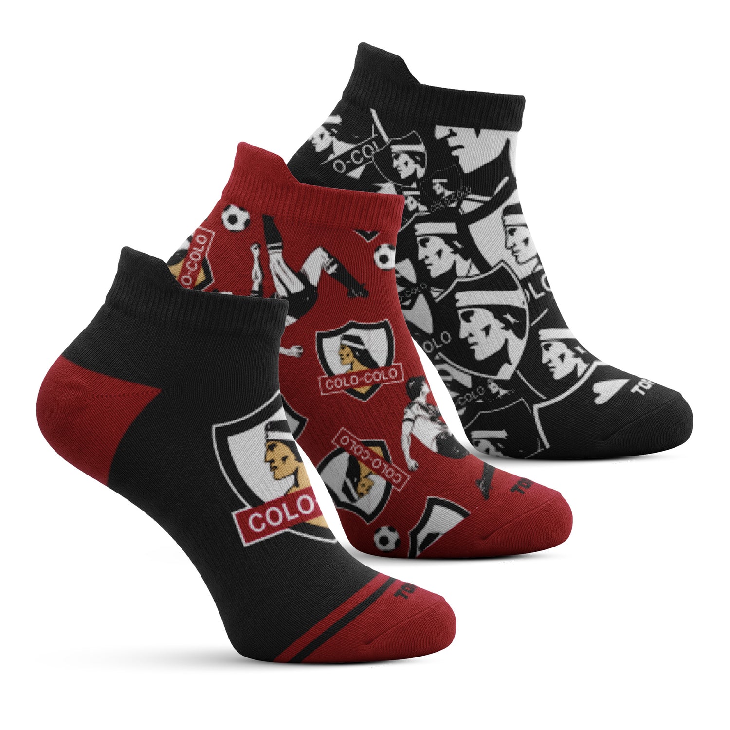 Calcetines Tobilleros Algodón Pack 3 Colo-Colo C4