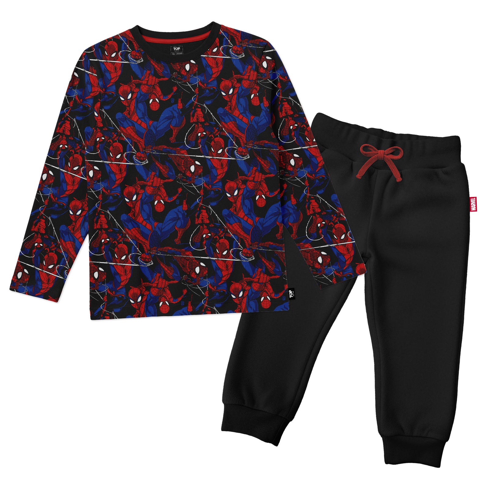 Pijama Largo Invierno Niño Algodón Marvel C2
