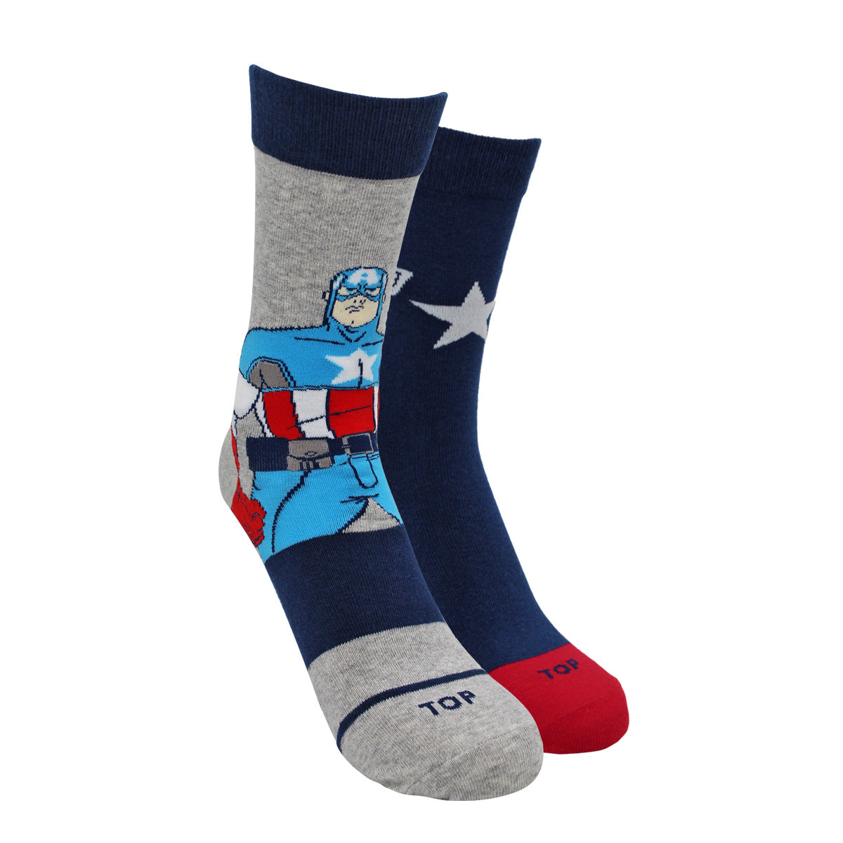 Calcetines Largos Niño Algodón Marvel Capitán América Pack 2
