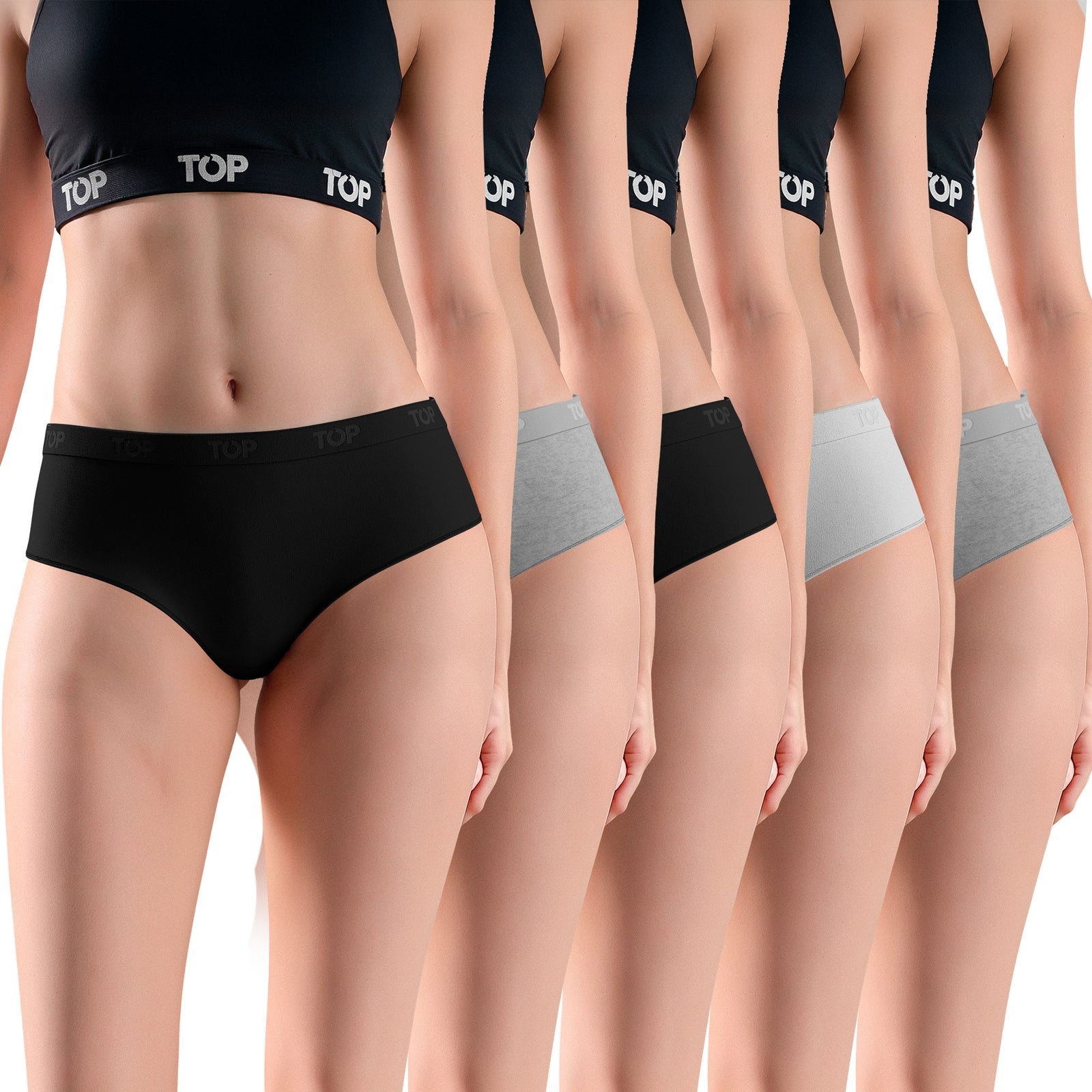 Calzón Pantaletas Algodón Con Elástico Pack 5 C2