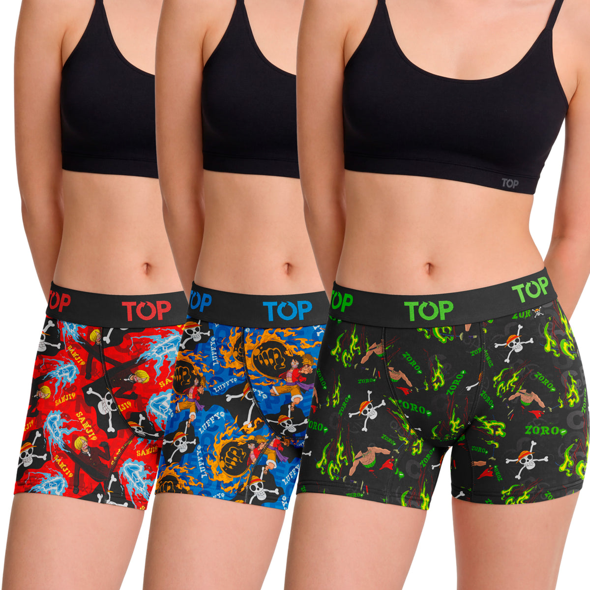 Bóxer Medio MUJER Algodón Pack 3 One Piece C2