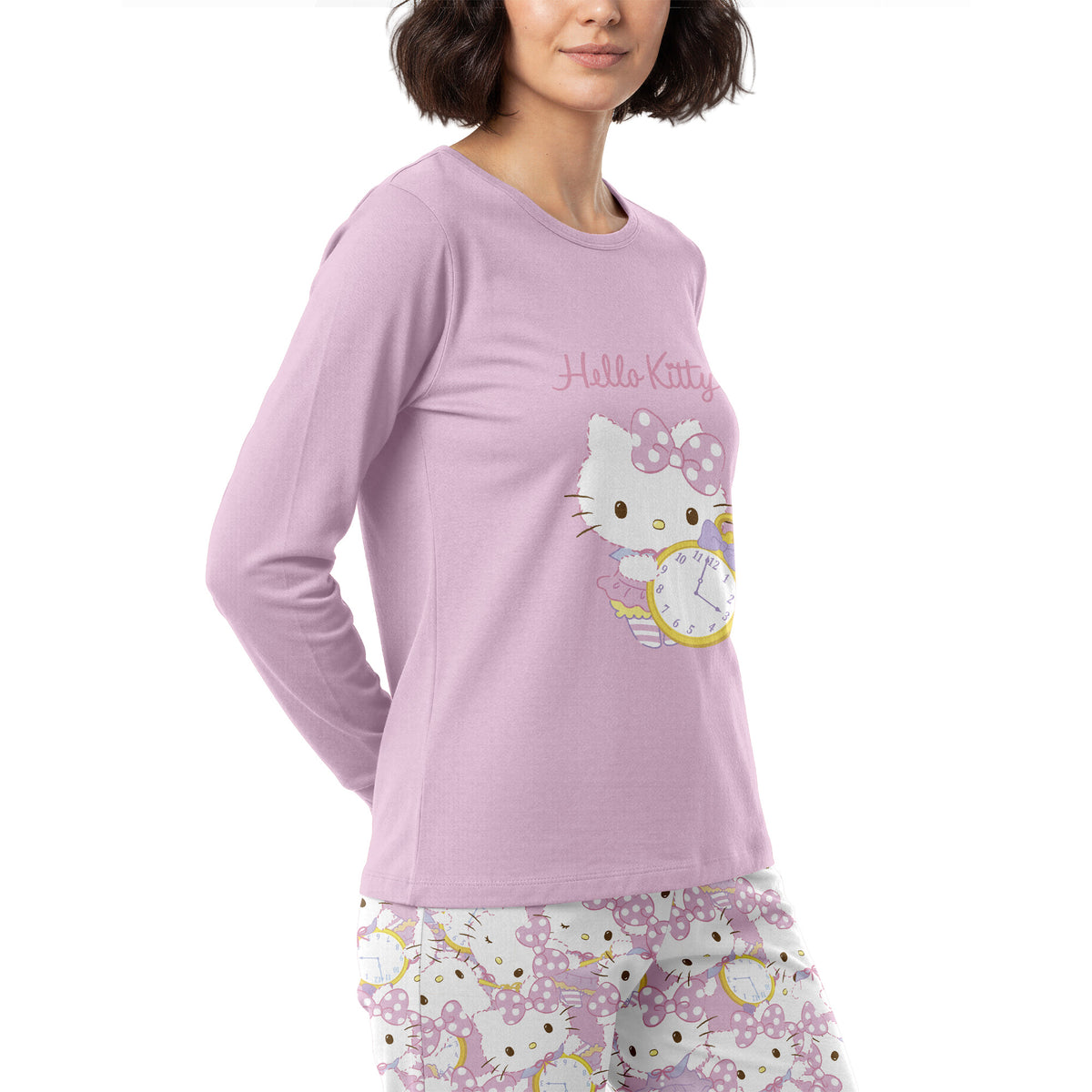 Pijama Largo Algodón Mujer Invierno Hello Kitty C2