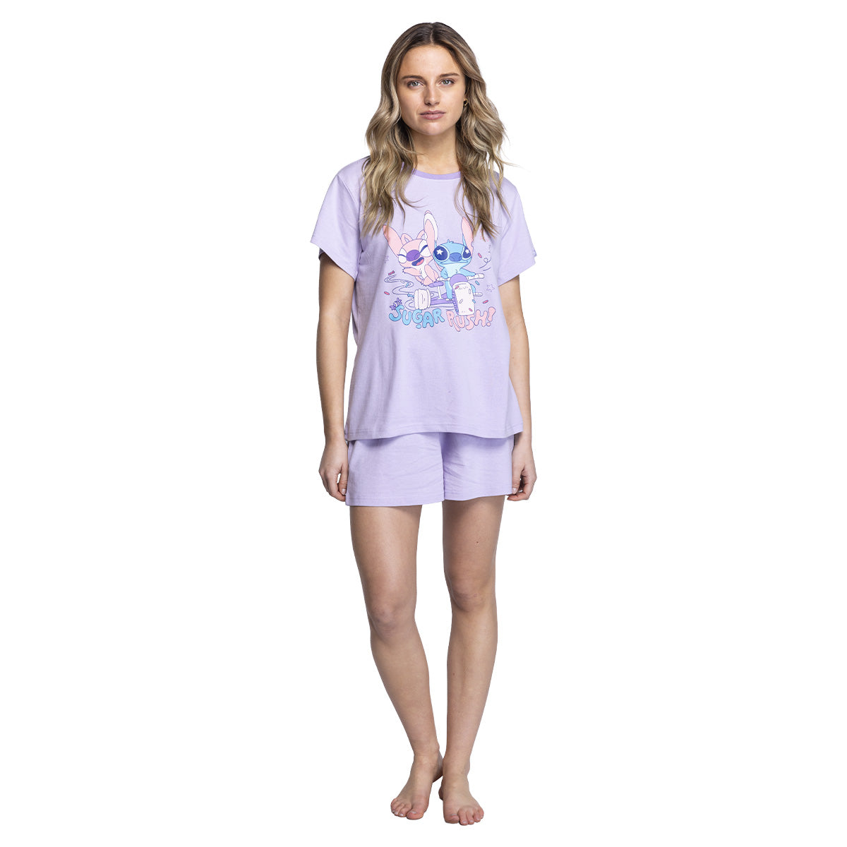 Pijama Mujer Algodón Verano Stitch C2