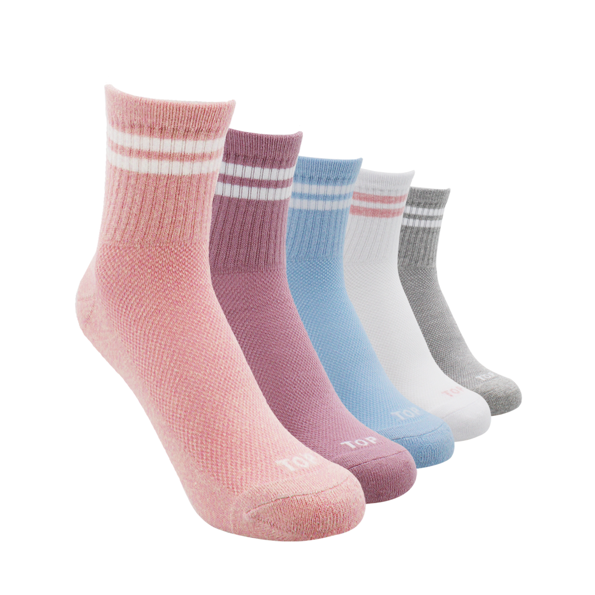 Calcetines Mujer Deportivos Media Caña Pack 5 C2