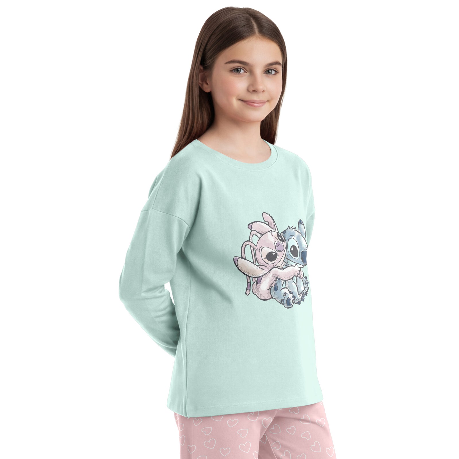 Pijama Largo Niña Invierno Stitch C1