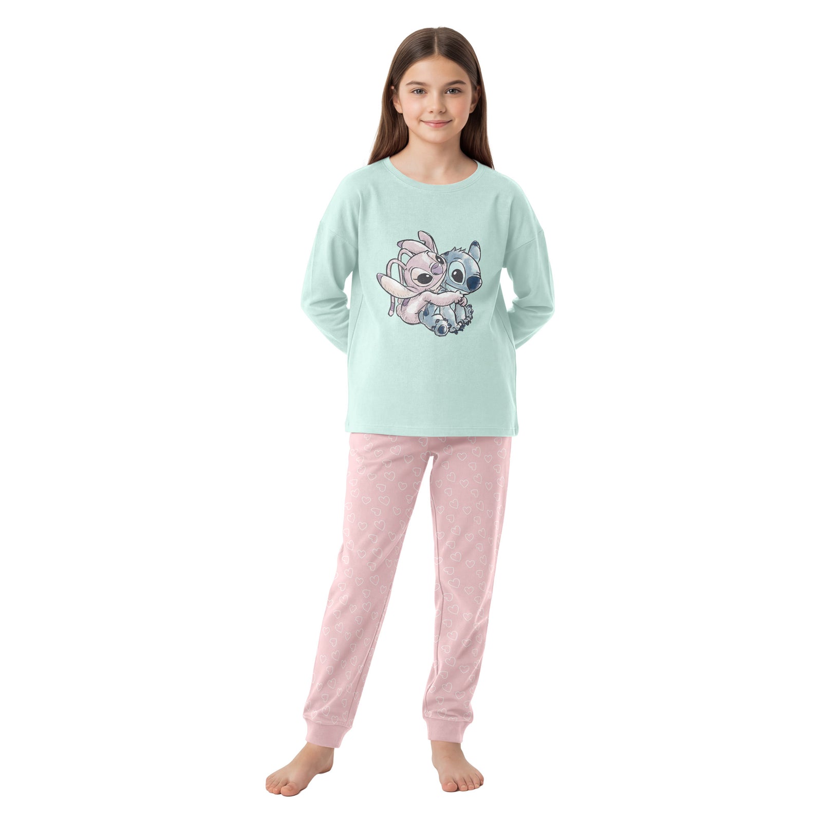 Pijama Largo Niña Invierno Stitch C1