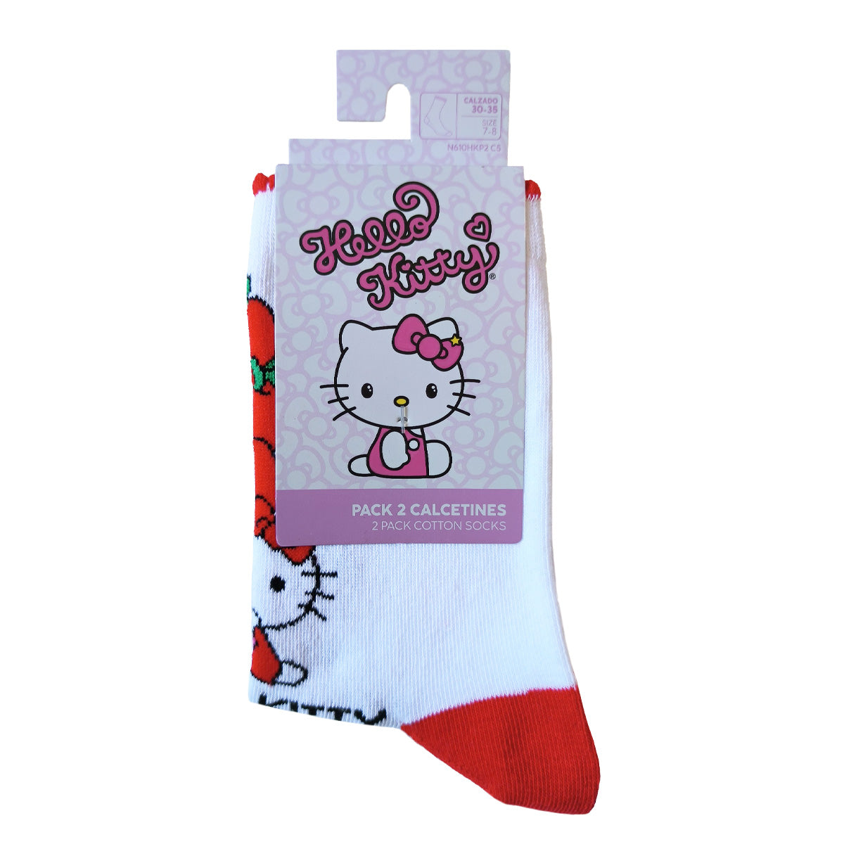 Calcetines Largos Niña Algodón Pack 2 Hello Kitty C5