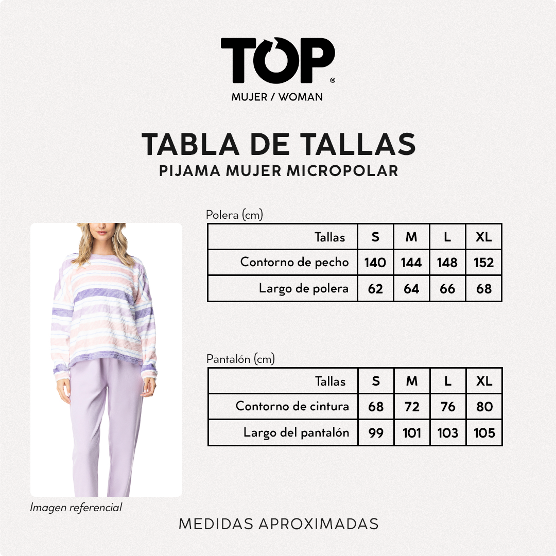 Pijama Invierno Mujer Micropolar C1
